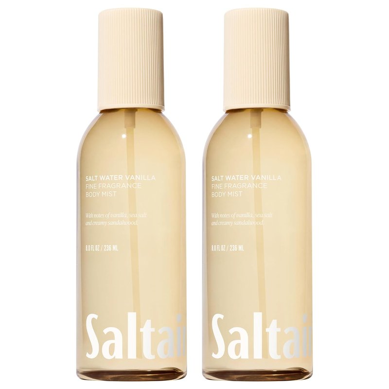 Saltair Body Mist 2 Pack - Lightweight Vanilla Scented Body Spray | Long-Lasting 8oz Bottles