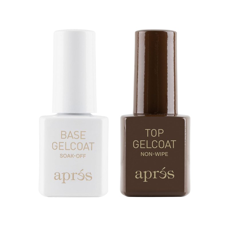 Aprés Exclusive Neon Gel Couleur Combo Kit, Includes Pink Patent Vanity Case, Set of 5 Neon Gel Couleur (15 mL), Mini Top Gelcoat, Mini Base Gelcoat, Nail File, Mini Buffer, and White X-lite