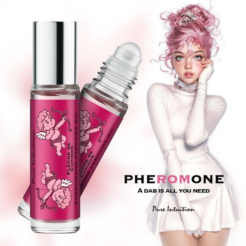Pure Intuition Flèche de Cupidon Pheromone Cologne for Women Perfume Oil for Her Floral and Fruity Notes Long-lasting - Travel Sized Portable (0.34 fl. oz Roll On)