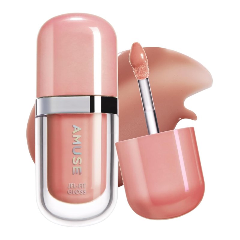 Amuse SEOUL Jel-Fit Tinted Lip Gloss (01 OAT VANILLA) - Ultra Shine Plumping Lip Stain, Hydrating Volumizing Lip Tint, Non-Sticky, Long Lasting Glossy Finish, Vegan, K-Beauty Makeup | High Shine, Buildable Color