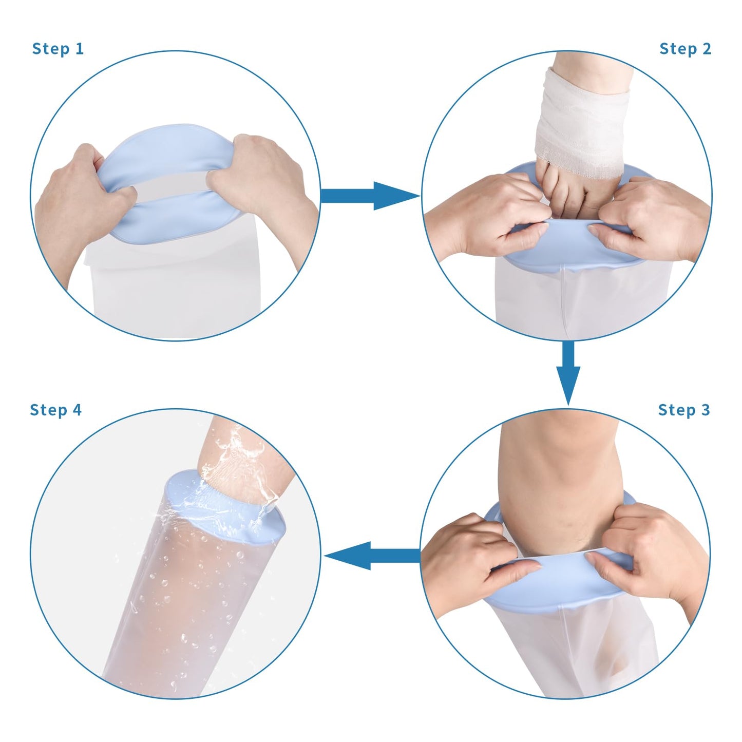 VALLEYWIND Waterproof Kids Leg Cast Cover for Showering Cast Covers for Shower Leg Kids Child Reusable Shower Bag for Leg Cast Protector for Leg, Foot, Ankle Wound