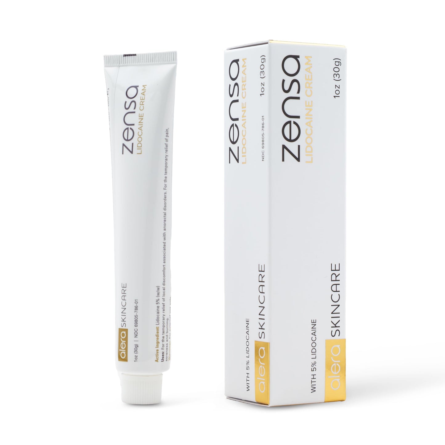 Zensa Numbing Cream 5% Lidocaine – Maximum Strength Topical Anesthetic with Vitamin E for Pain Relief from Hemorrhoids – Vegan, Cruelty-Free, Water-Based, Physiologic pH for Sensitive Skin – 30g