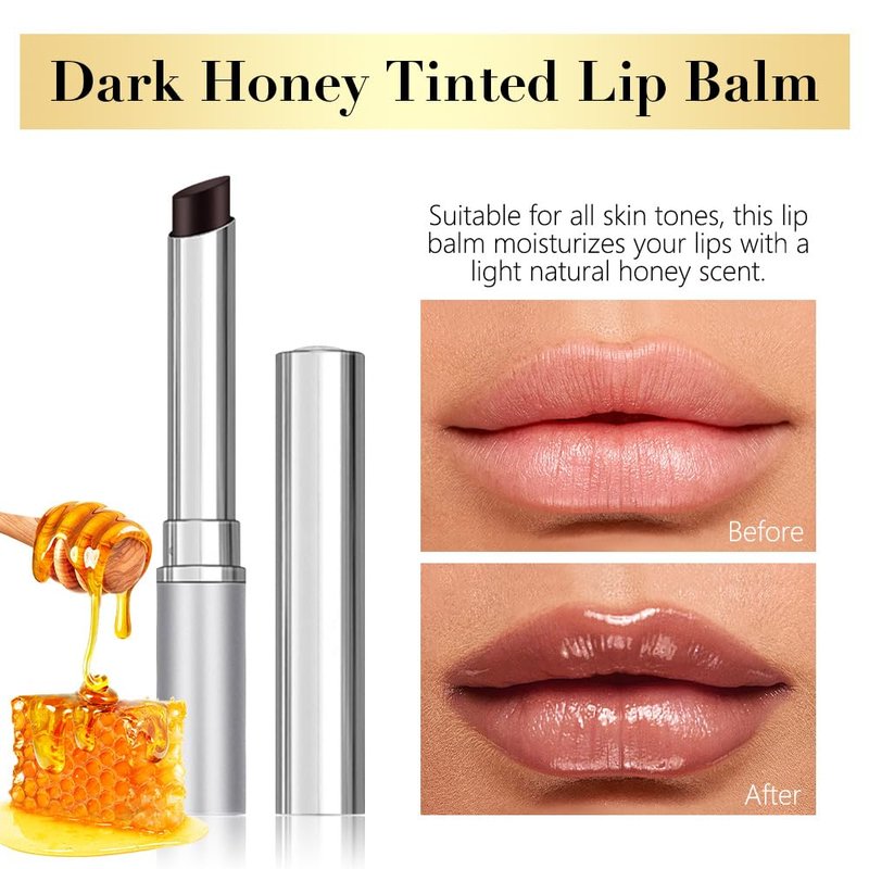 IATMOMOD Black Cherry Nude Tinted Lip Balm, Sheer Hydrating Lipstick for All Skin Types - Natural Moisturizing Lip Tint, Long Lasting Waterproof