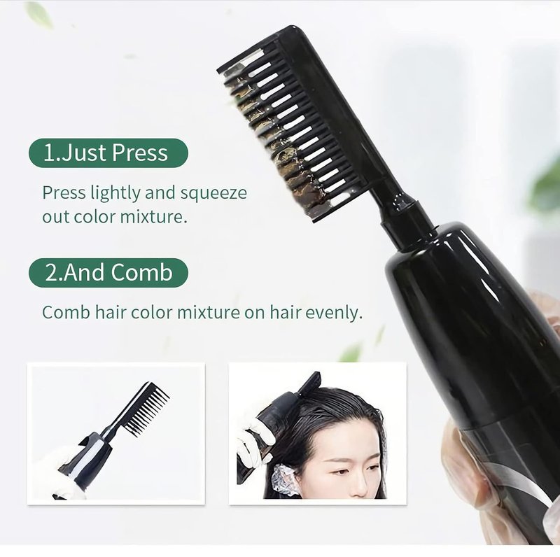 Light Golden Brown Hair Dye Shampoo - Permanent Gray Coverage for Men & Women | 3-in-1 Formula