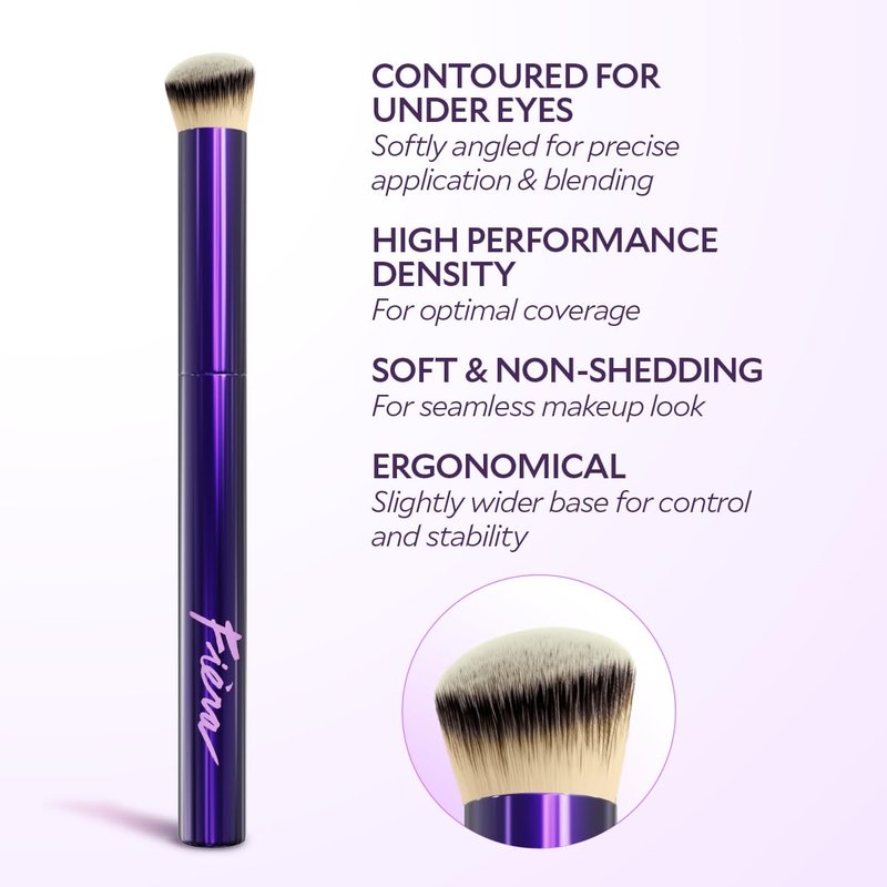 Contoured Concealer Brush for Eyes & Nose – Precise Blending Makeup Brush for Flawless Coverage – Soft, Non-Shedding, Cruelty-Free Brush for Spot Concealing & Hard-to-Reach Areas