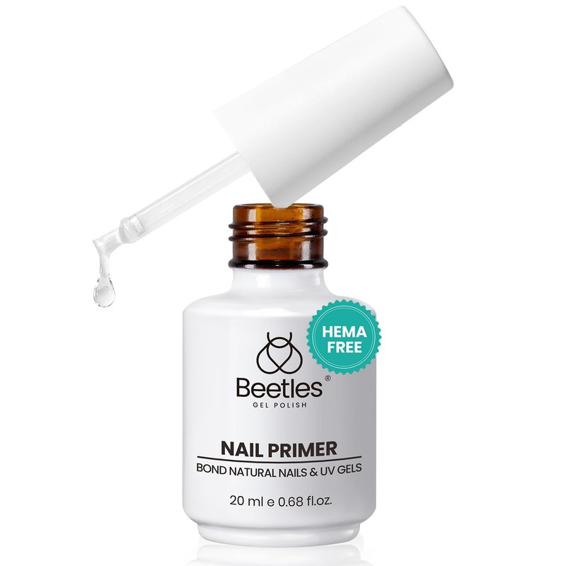 Beetles 20ml Nail Primer for Gel Polish, Hema Free Nail Prep Bond Primer Acid Free Fast Air Dry for Acrylic Uv Gel Gift for Women