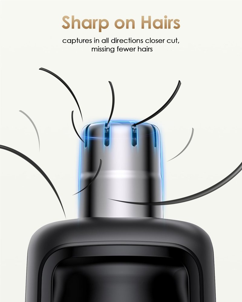 Nose and Ear Blade Replacement Head - Compatible with O Blade QP2734/QP2834/QP25XX/QP26XX/Pro 360 Precision Dual Blade, Waterproof, 360° Coverage, Rust Resistant Stainless Steel Easy Cleaning, One PC