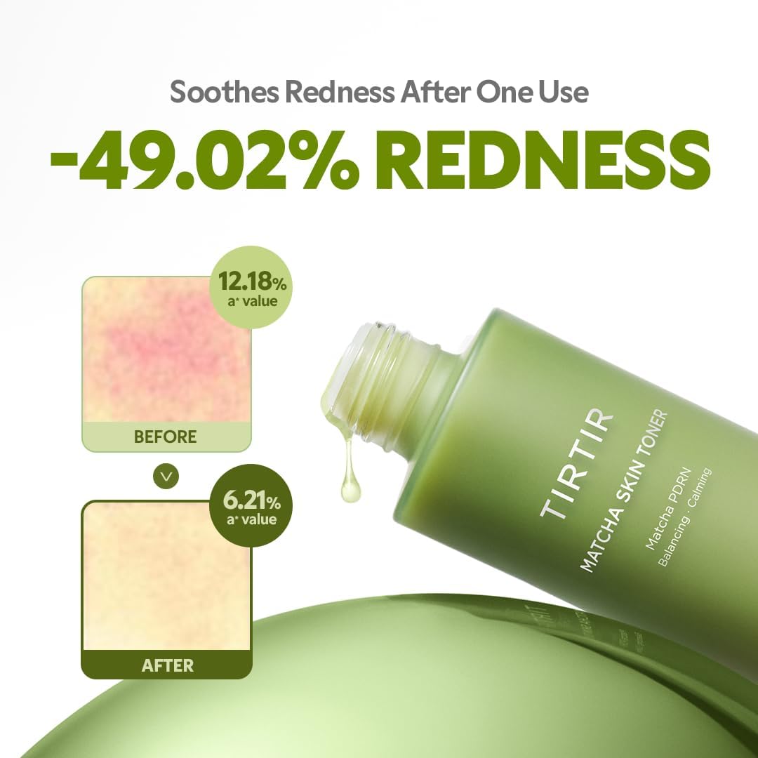 TIRTIR Matcha PDRN Duo - Korean Skincare Bundle for Redness Relief & Hydration | Sensitive Skin Care