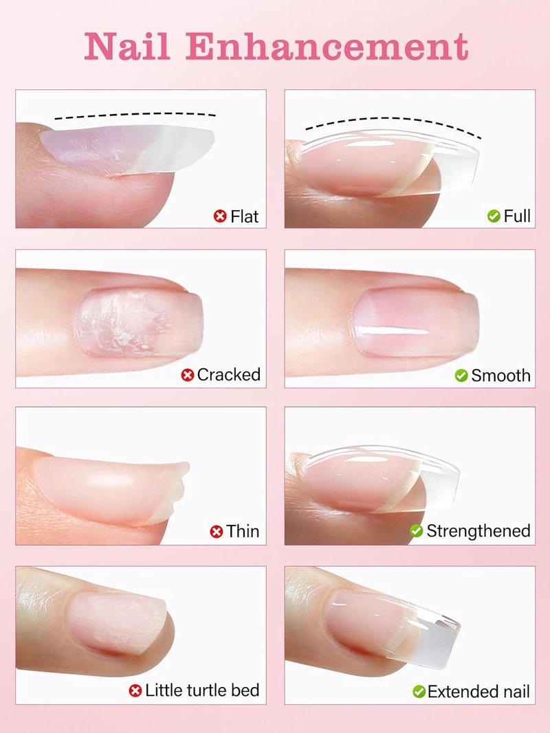 EBANKU Builder Gel for Nails - Clear Strengthener, Long-Lasting Soak Off, 100ml for DIY Art Manicure