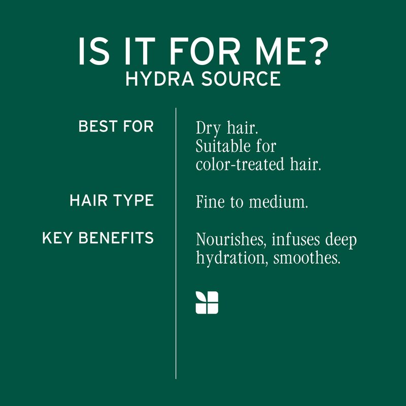 Biolage Hydra Source Shampoo Refill - For Dry Hair, Gently Cleanses, Restores Moisture Balance, Adds Shine & Softness, Infused with Micro-Filtered Aloe Vera & Fermented Hyaluronic Acid, Vegan