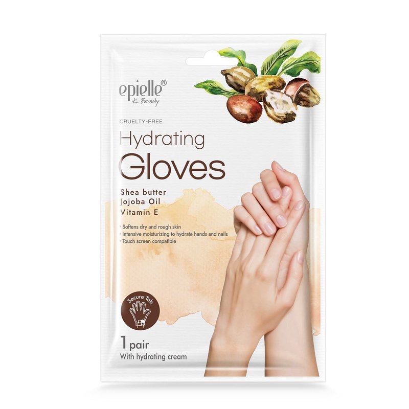 Epielle Hand Mask Set - Deep Moisturizing Gloves with Shea Butter for Dry Skin | 5 Pairs Spa Gift