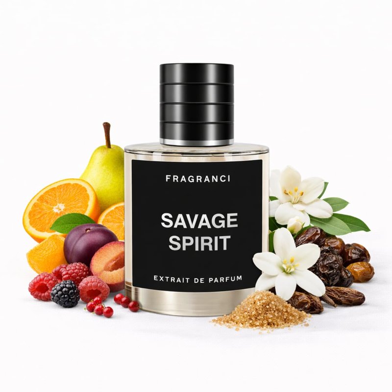 Savage Spirit Perfume for Men - Extrait de Parfum with Fresh Spicy & Amber Notes | Vegan Formula - 50ml