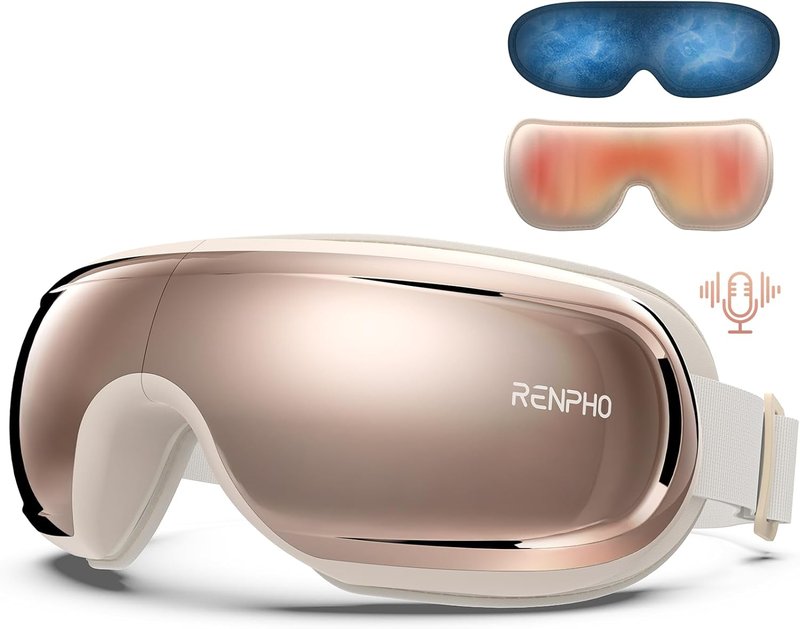 RENPHO Eye Massager - Heated & Cooling Relief for Migraine & Dry Eyes | Voice Control, FSA/HSA Eligible