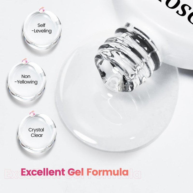 JODSONE Blooming Gel Nail Polish,2pcs 10ml Clear Blooming Gel for Marble,Watercolor,Floral Print,Gradient & Tie Dye Nail Art Effects for Women