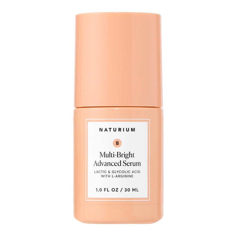 Naturium Multi-Bright Advanced Serum, Exfoliating Skincare for Radiant Glow with L-Arginine, Lactic & Glycolic Acid, 30 mL / 1.0 fl oz