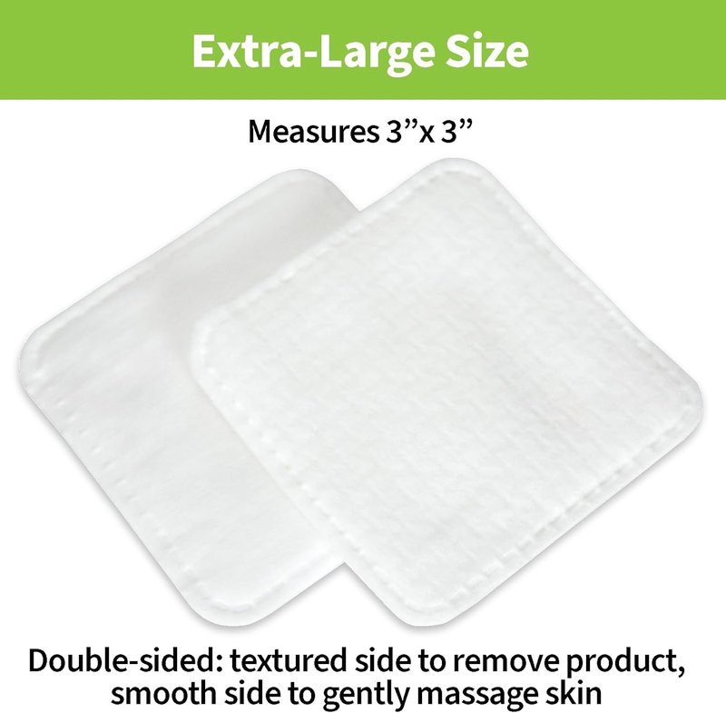 ForPro XL Facial Pads - Triple Layered Ultra Soft Disposable Makeup Remover | 100% Vegan, 60-Count