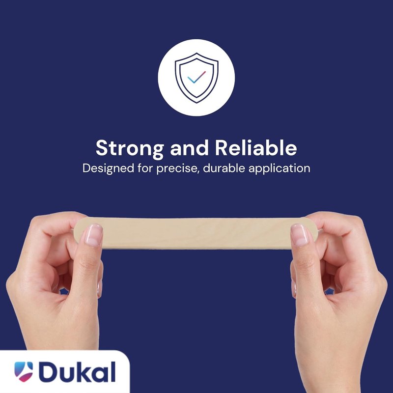 Dukal Large Wooden Wax Sticks - Body Hair Removal Applicator, ¾” x 6” | Pack of 100
