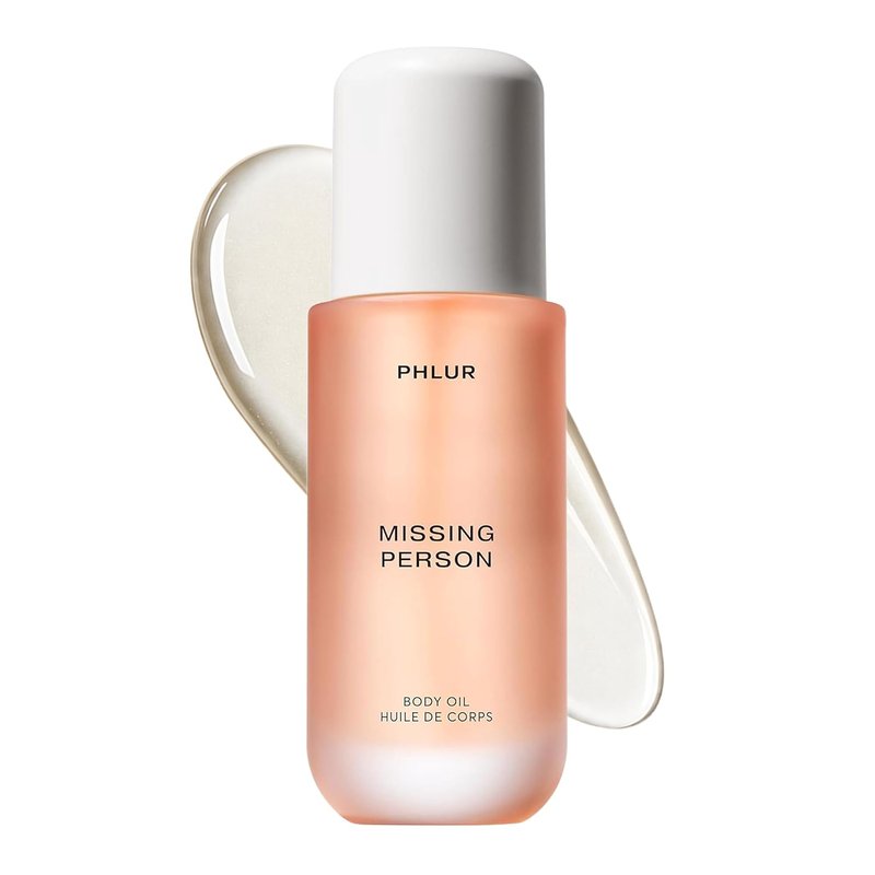 PHLUR Missing Person Body Oil - Hydrating Musk & Jasmine Scented Oil for All | 4 Fl Oz