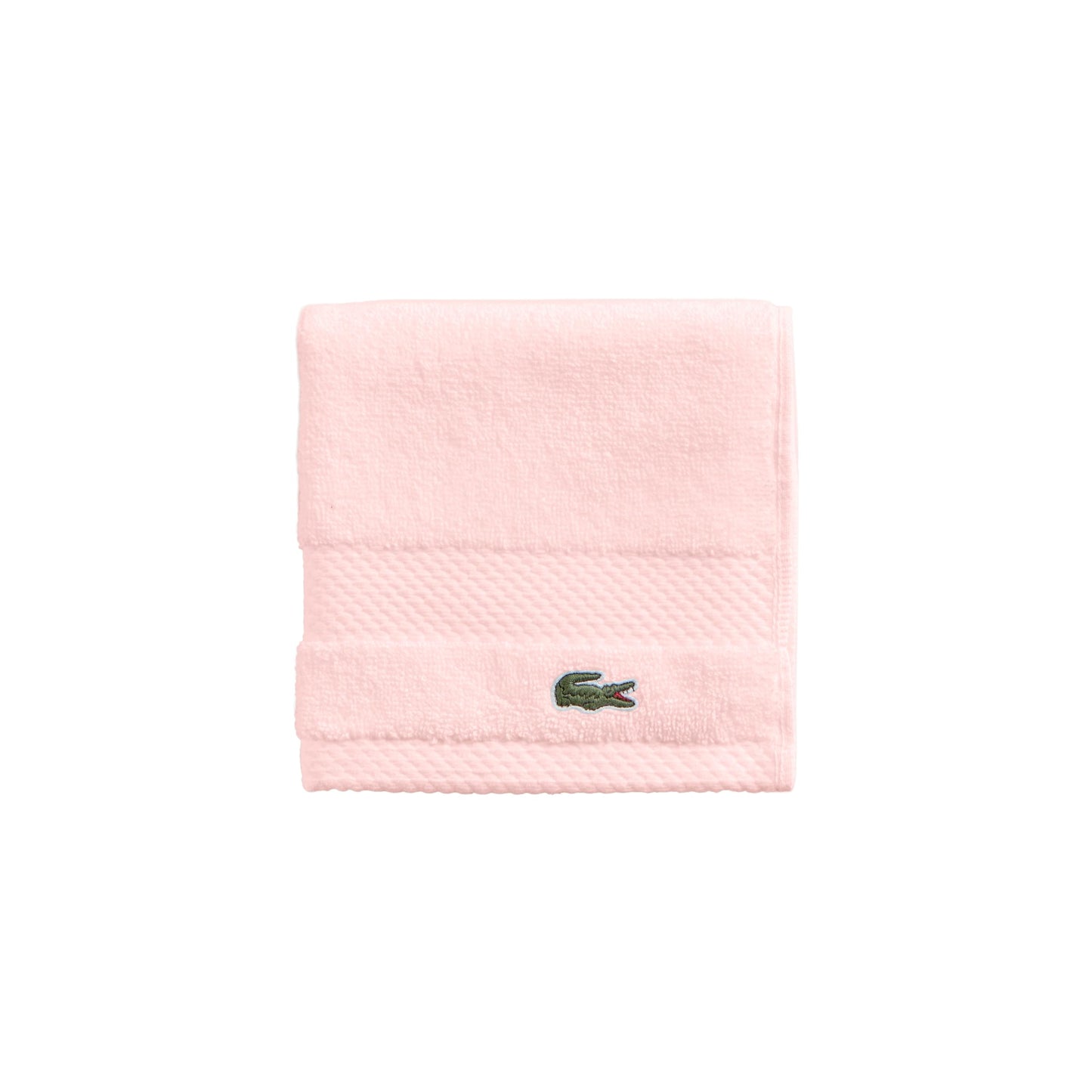 Lacoste Heritage 100% Supima Cotton Wash Cloth, Light Pink, 13" x 13" – Highly Absorbent & Quick Drying, Premium Super Soft Bath Towel, Bathroom Essential, Gift for All Occasions, Machine Washable