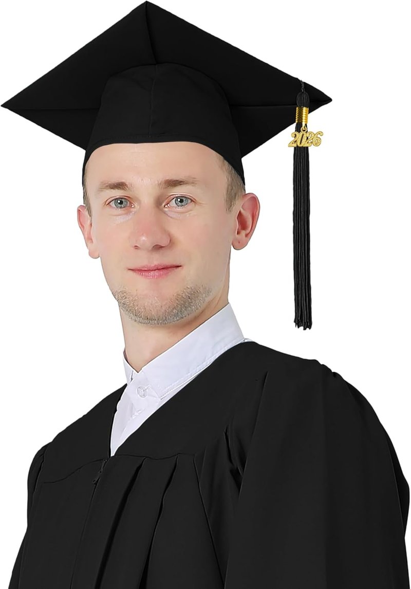 GraduatePro Matte Graduation Cap - 2026 Tassel for Adults | Available in 12 Colors for High School & College