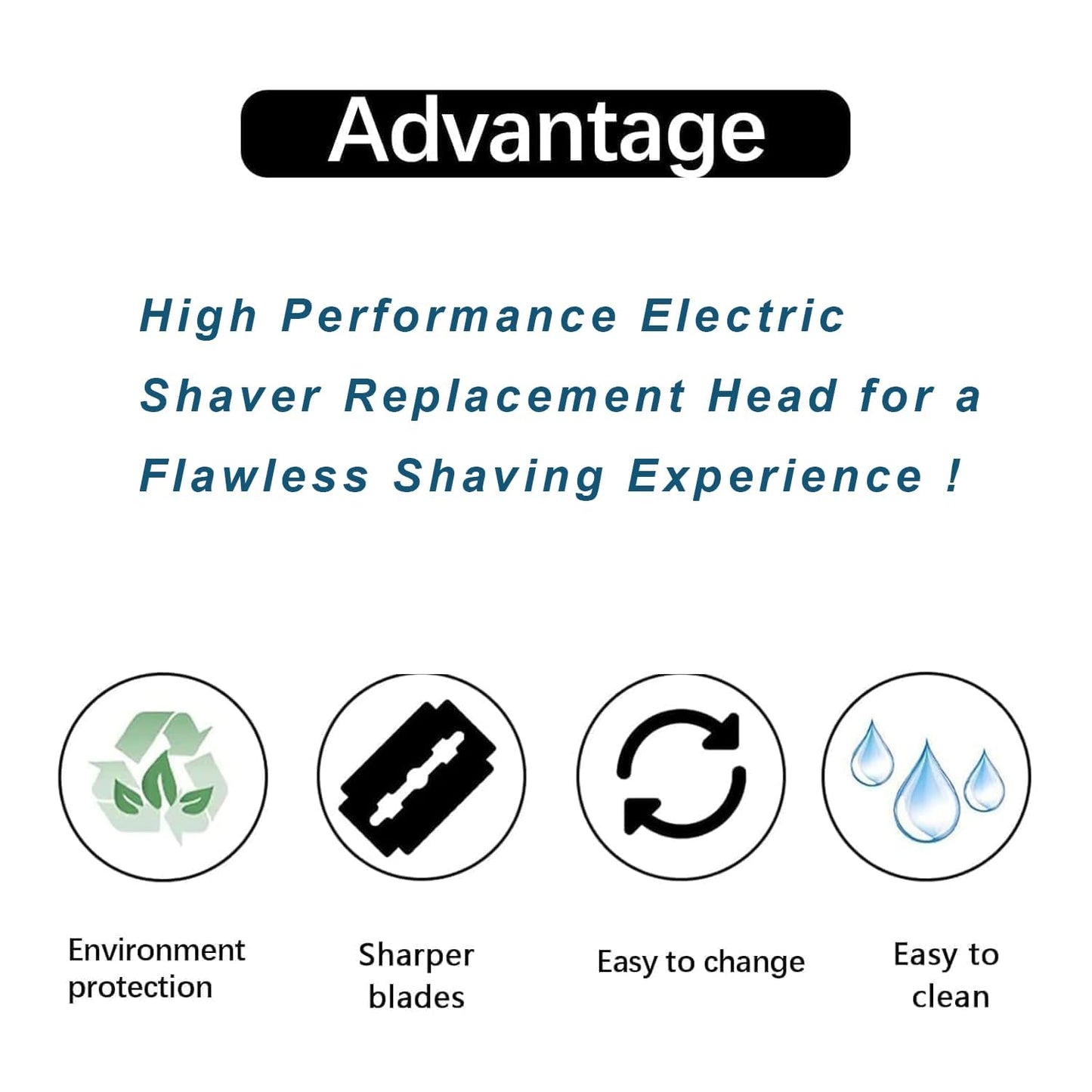 92B Replacement Head Compatible with Braun Series 9 Electric Shaver, S9 Silver Foil and Cutter Razor Blade Refill for Braun Models 9290cc 9291cc 9370cc 9390cc 9330s 9293s