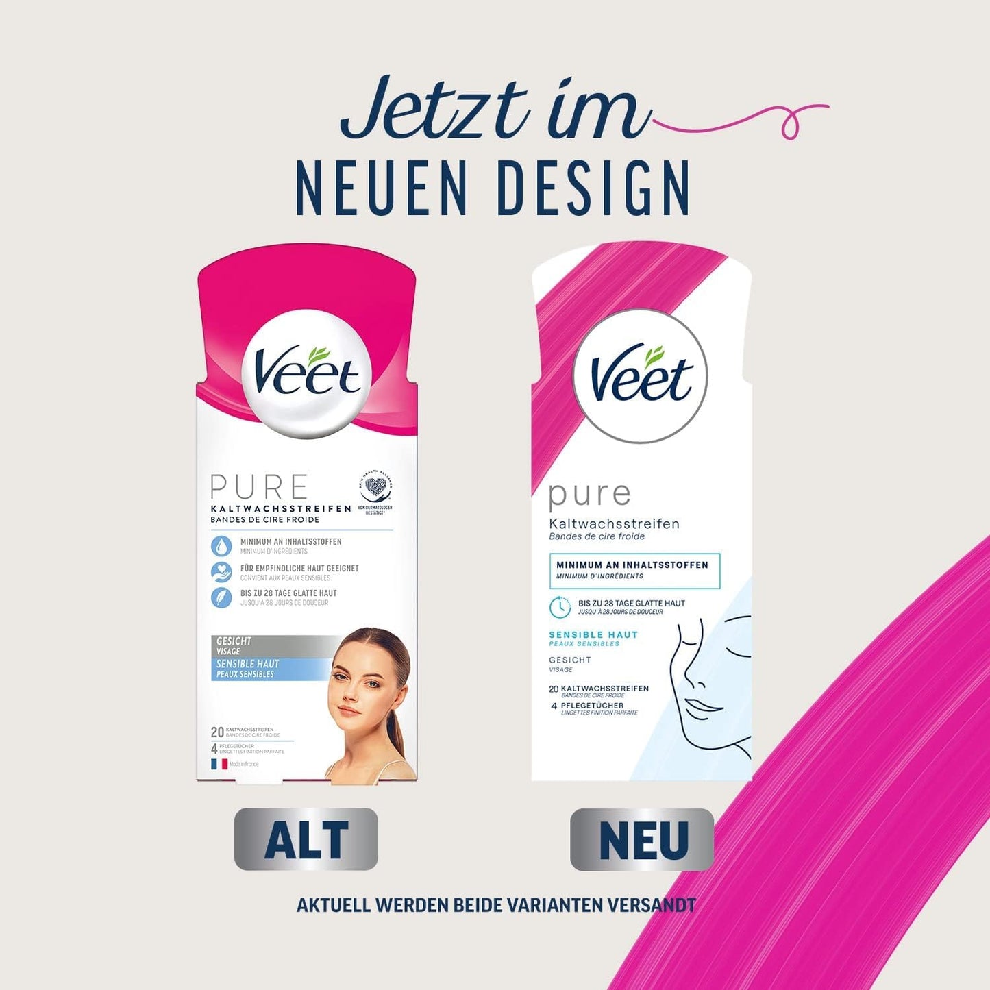 Veet Face Ready to Use Wax Strips for Sensitive Skin Wax Strips