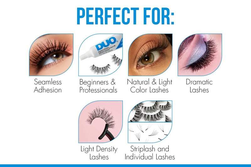 DUO Strip Lash Adhesive – Long-Lasting Clear Eyelash Glue for False Lashes | 0.25 oz
