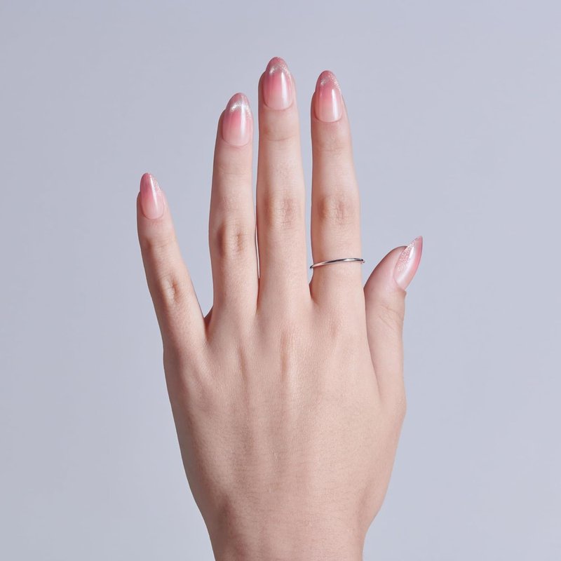 Kiss Glam Press On Nails - Stardust Wonder Pink Almond Shape | 32 Nails, Glue & Manicure Tools Included