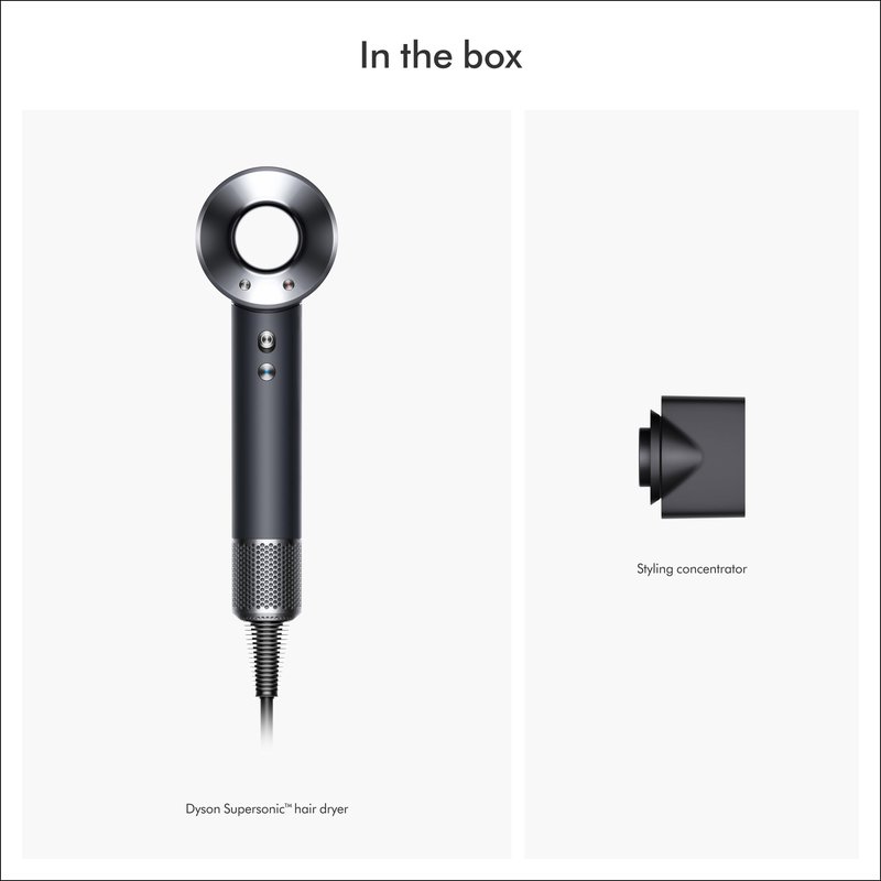 Dyson Supersonic Origin Hair Dryer, No Heat Damage, Styling Concentrator, Precision Styling Blow Dryer (Black/Nickel)