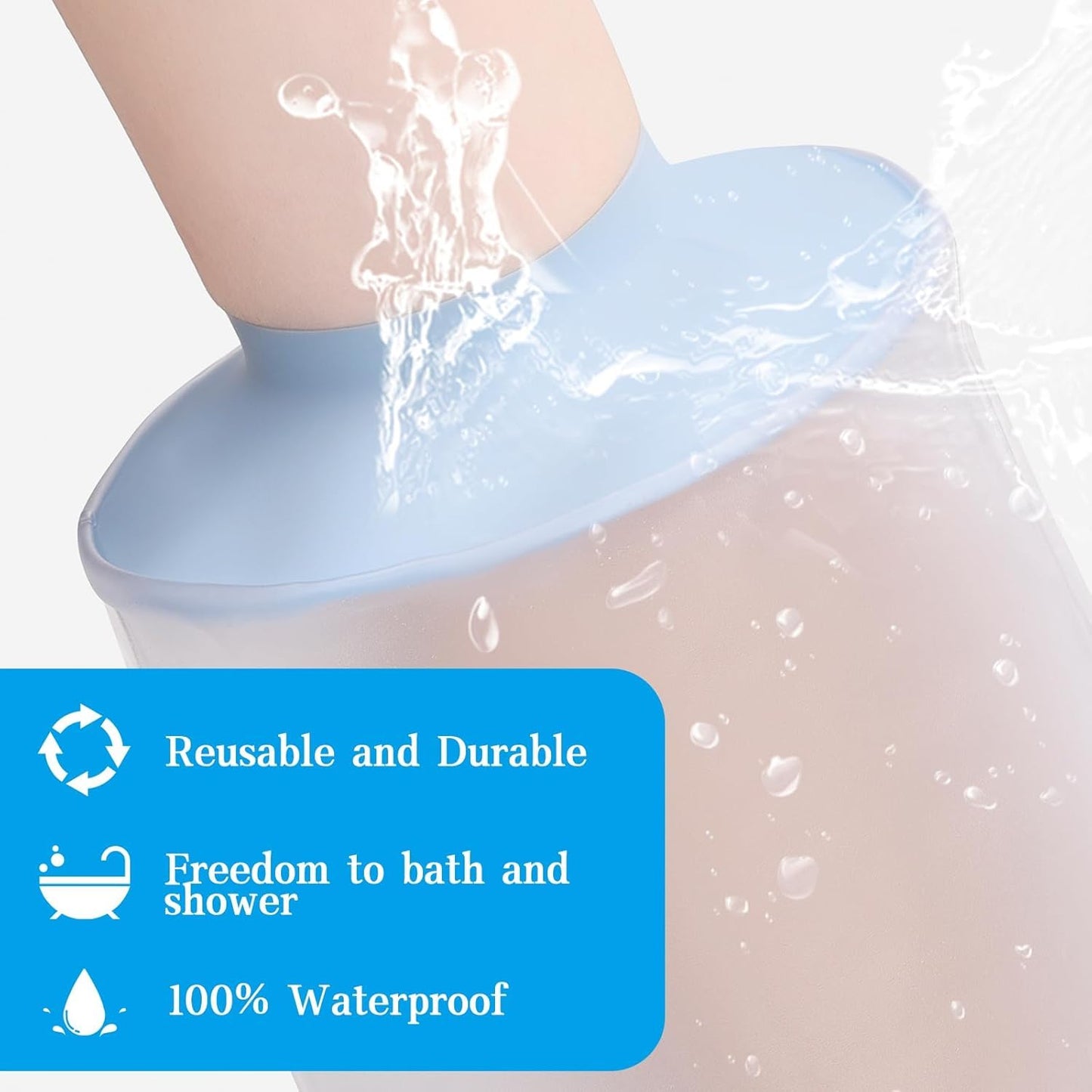 VALLEYWIND Waterproof Kids Leg Cast Cover for Showering Cast Covers for Shower Leg Kids Child Reusable Shower Bag for Leg Cast Protector for Leg, Foot, Ankle Wound