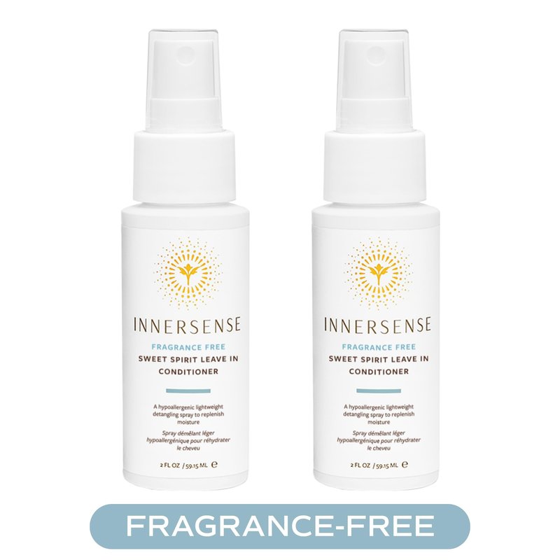 INNERSENSE Organic Beauty - Fragrance-Free Sweet Spirit Leave-In Conditioner | Detangling, Hydrating, Smoothing | Non-Toxic, Cruelty-Free, Clean Haircare (2 pack - 2 fl oz | 59.1 mL each)