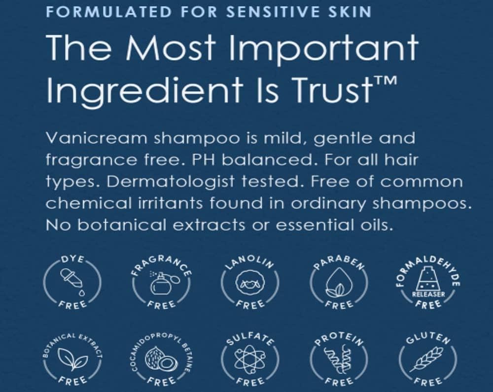 Vanicream Shampoo for Sensitive Skin - Dermatologist Tested, Sulfate-Free, 12 fl oz (Pack of 3)
