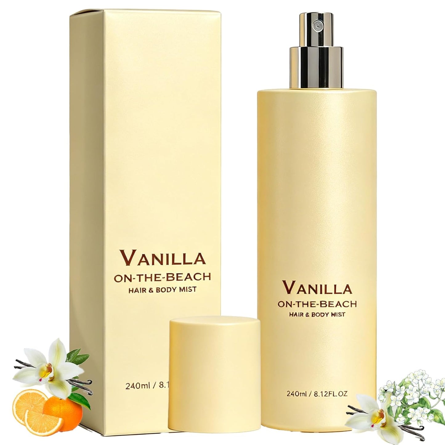 Vanilla on the Beach Hair and Body Mist - Long-Lasting Coconut & Vanilla Fragrance Spray, 8.11 fl oz