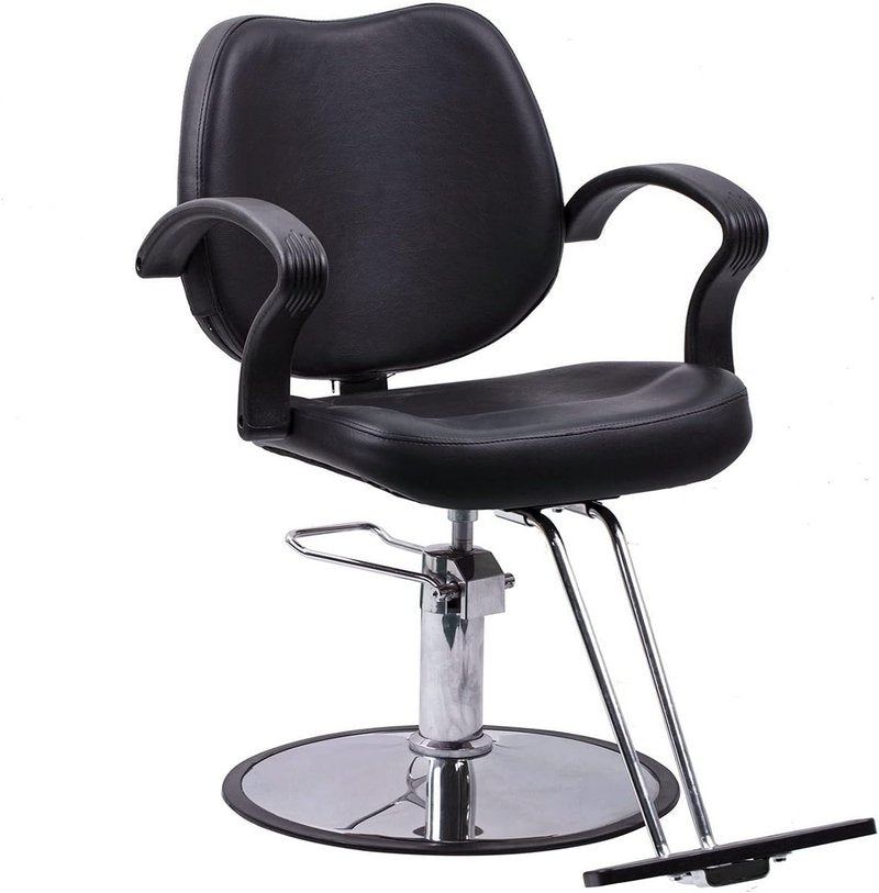 Classic Hydraulic Barber Chair - Professional Styling Chair for Salon & Spa | Adjustable Height, Black