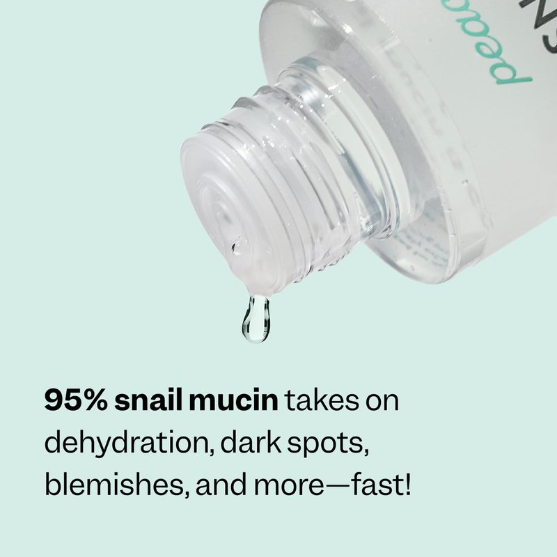 Peach Slices - Snail Rescue Blemish Busting Toner (4.05 oz) - 95% Snail Mucin Concentrate - Clarify, Strengthen, Balance - Hyaluronic Acid & CICA - Clean & Cruelty Free - Korean Skin Care & Beauty