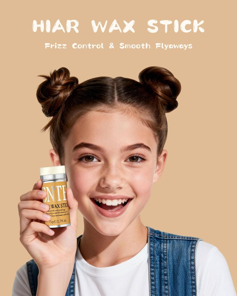 Hair Bun Maker for Kids & Women - Create Stylish Buns & Updos | 4 Black Donut Socks, Hair Wax Stick, Elastic Bands & Pins