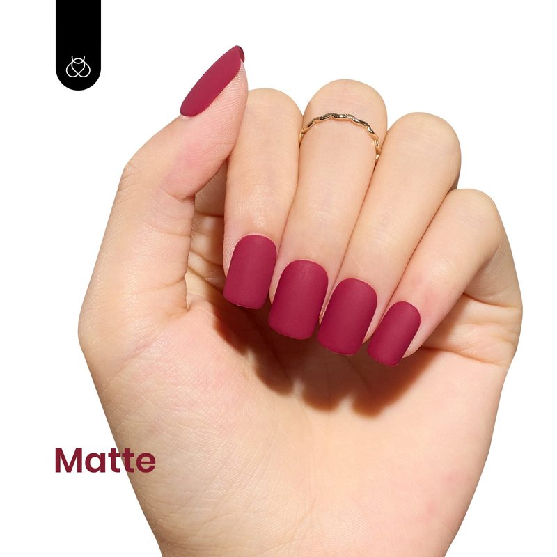 Beetles Red Gel Nail Polish, 1 Pcs 15ml Wine Red Burgundy Soak Off Gel Polish Nail Art Manicure Salon DIY Design Decoration Home Uv Nail Lamp Needed