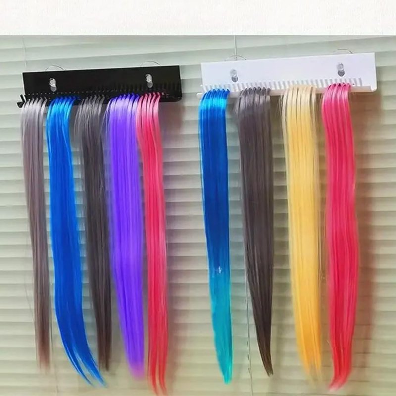 Hair Extension Holder Braiding Hair Rack Hair Extension Hanger Hair Holder Weft Holder w/2 Suction Cups Designed to Securely Hold Extra Wide Wefts While You Wash, Color, Style & Store