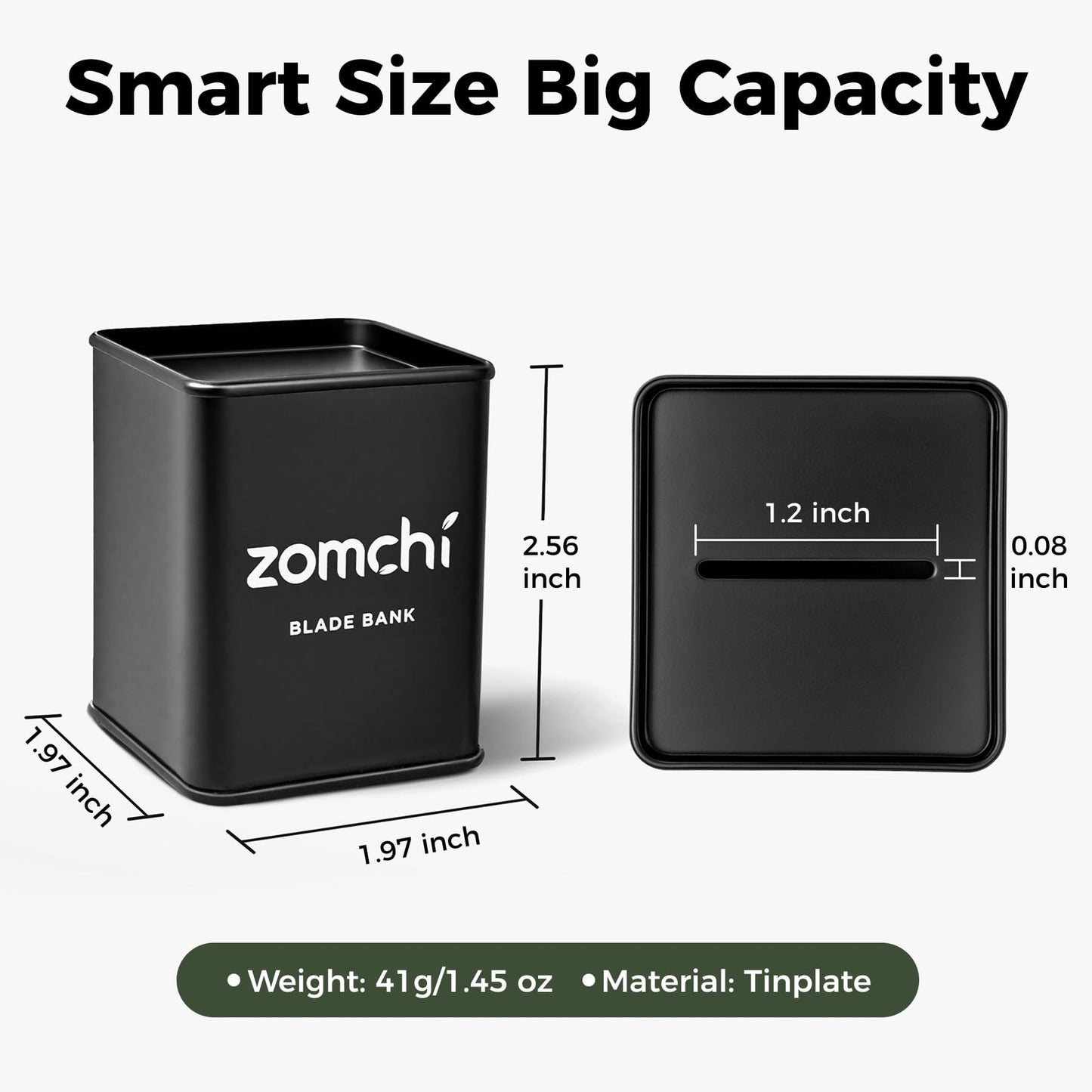 Zomchi Razor Blade Bank for Safety Razor Blade Storagement, Used Double Edge Safety Razor Blade Disposal Case (Black)