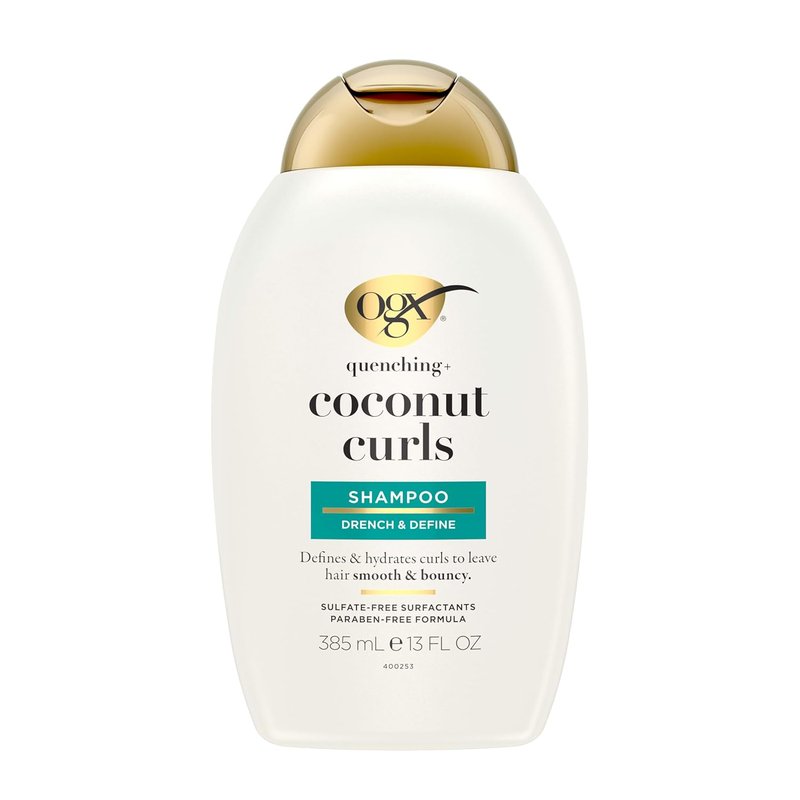 OGX Curl-Defining Shampoo - Hydrating Coconut Oil & Honey Formula | 13 fl oz for Nourished Curly Hair