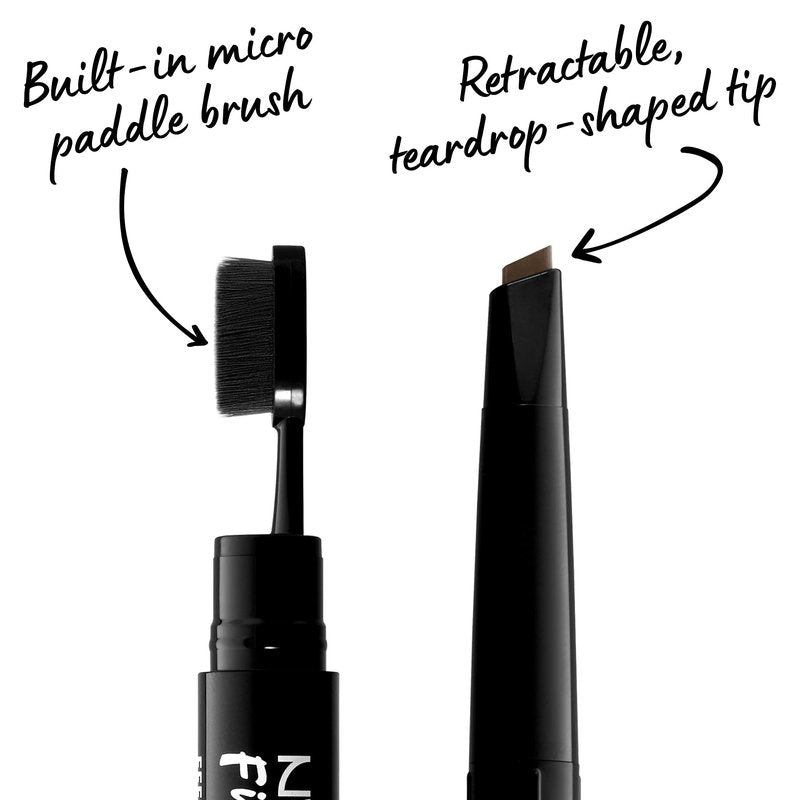 NYX PROFESSIONAL MAKEUP Fill & Fluff Eyebrow Pomade Pencil, Ash Brown