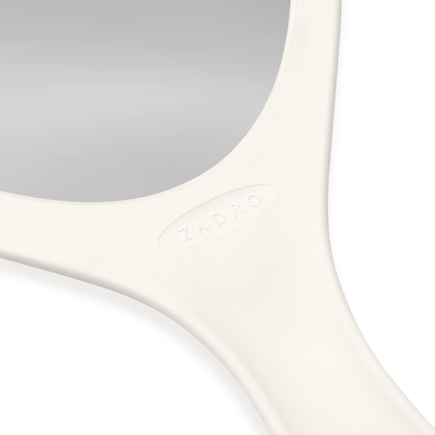 Zadro Salon Professional Extra Large Hand Mirror with Handle, 10" W x 19" L, Multi-Purpose Oval Handheld Mirror with New Distortion-Free Reflection (1, Off-White, Large (Pack of 1))