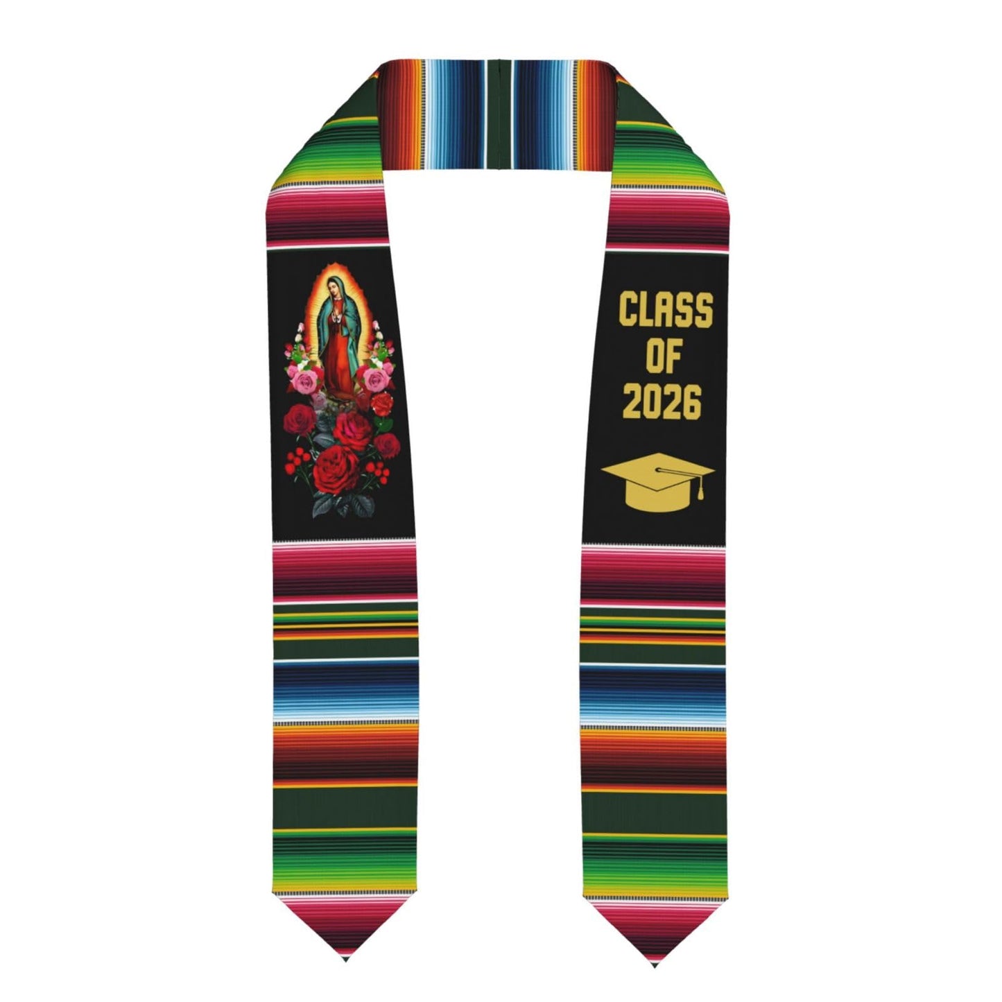 YQIUSM Mexican Graduation Sash Graduation Stole Class Of 2026 Virgen de Guadalupe Stoles For Graduation 2026