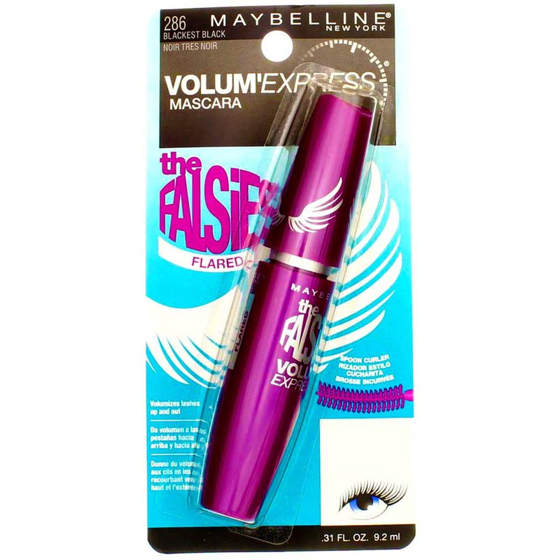 Maybelline New York Volum' Express Falsies Flared Mascara - Blackest Black, 1 Count for Dramatic Volume