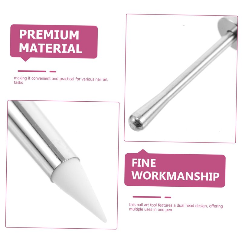 CALLARON Dual Head Nail Art Pen 6.5 Inch Gel Polish Design Tool with Dotting and Sculpting Brush for Professional Manicure and Home Nail Art