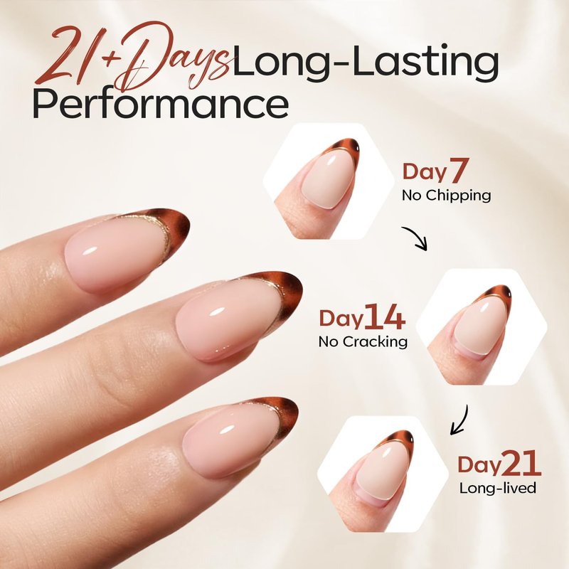 Modelones French Tip Press-On Nails - Short Almond Fake Nails with Glue & File | 30 Pcs, 15 Sizes, Leopard Design