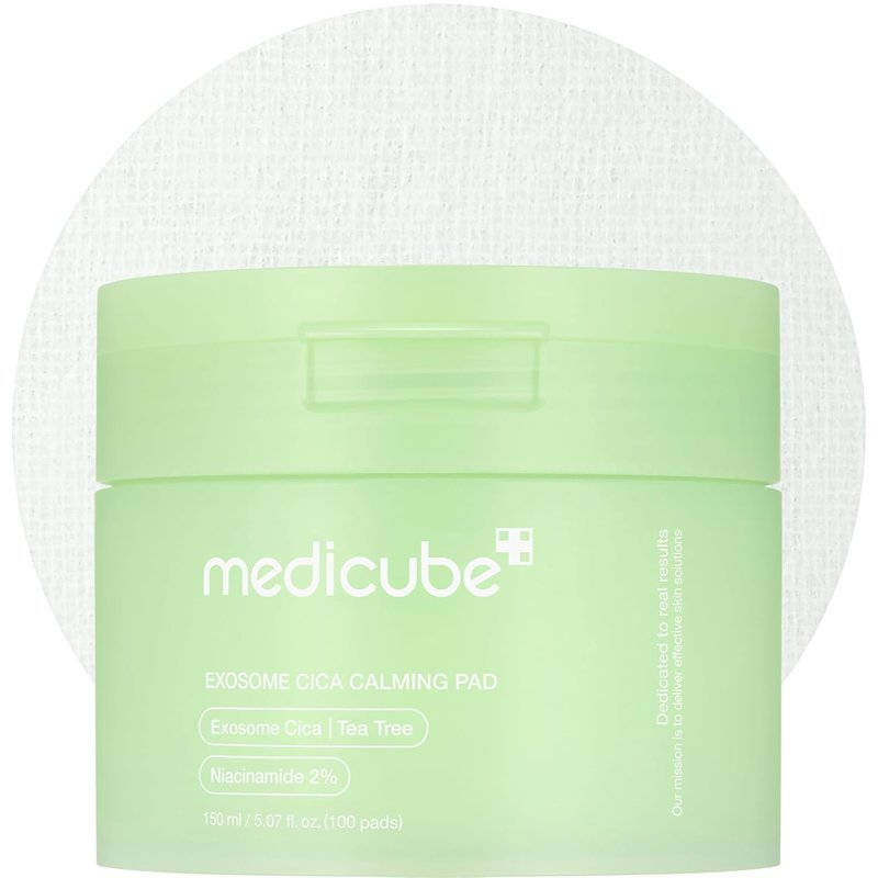Medicube Toner Pads - Exosome CICA Tea Tree for Sensitive Skin | Hydrating & Calming Care, 100 Pads