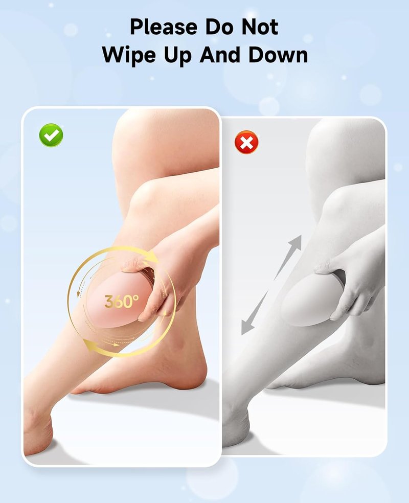 Crystal Hair Remover - Reusable Painless Exfoliation Device for Men & Women | Ideal for Legs, Back & Arms