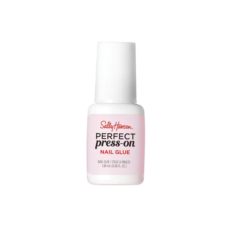 Sally Hansen Perfect Brush-On Nail Glue | Long-Lasting Hold, Precision Brush, Vitamin E & B5 Formula | Gentle & Non-Damaging for Natural Nails | Travel-Friendly Bottle