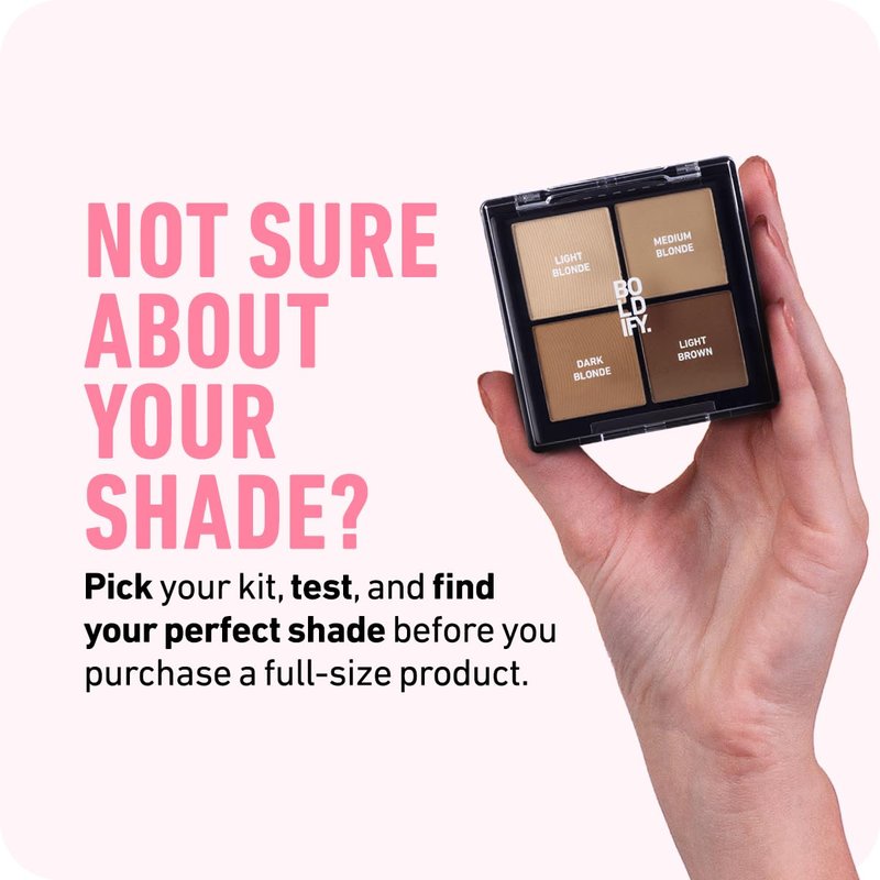 BOLDIFY Hairline Powder Color Sample Kit - Water-Resistant Root Touch Up Hair Color for Gray Coverage - 24-Hour Stain-Proof, Mess-Free Hair Powder for Thinning Hair - Darker Blondes